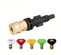 Zilimontt Vasetto in schiuma per idropulitrice con adattatore rapido da 1/4 di pollice e kit di ugelli da 5 pezzi, compatibile con modelli Lavor, include lancia in schiuma per migliorata