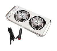 Zilimontt Ventilatore portatile per finestra da tetto per camper, con 4 impostazioni di velocità, alimentazione 12 V CC, lunghezza espandibile, per camper e camper (bianco)
