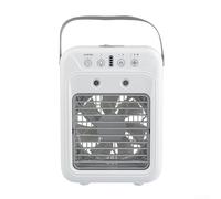 Zilimontt Ventilatore USB per auto con serbatoio dell'acqua da 500 ml, batteria da 6000 mAh, funzione di raffreddamento e umidificazione a 3 velocità per uso in ufficio e veicolo (versione plug-in)