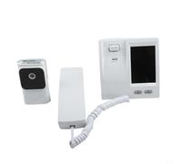 Zilimontt Video notturno personalizzabile Citofono L 35 pollici HD IP Monitor Twoway Audio Infrarossi Visione Senza Fili Campanello Suonerie No Wifi o App con Necessario (Bianco)