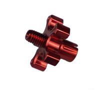 Zilimontt Vite di regolazione della frizione in billetta CNC per moto M8 M10 filettatura .25 compatibile con WR125R, regolatore del cavo in lega di alluminio per sistemi di frizione per moto (rosso)