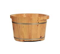 ZILOOK Secchio per pediluvio in legno massello di cedro, secchio per pediluvio in legno massello di cedro, vasca per pediluvio, secchio per spa per piedi con massaggio (dimensioni: A) (B) Super facile
