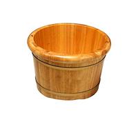 ZILOOK Secchio per pediluvio in legno, vasca per pediluvio, secchio per pediluvio, vasca per pediluvio per pediluvio, secchio per pediluvio in legno di quercia massello, super facile da usare,