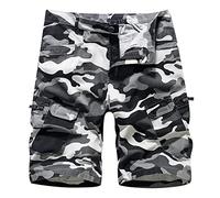 Zilosconcy Pantaloncini Uomo Traspiranti Mimetici Leggero Pantaloni Corti Uomo Estivi con Tasche Comodi Bermuda da Lavoro Uomo Casual Cinque Punti Campeggio Pantaloncini Palestra Uomo Stretch Morbidi