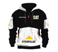 ZILUXI Felpa Uomo con Cappuccio Ca.ter-pillar, Felpa con Cappuccio Modello,Hooded Track Top Felpa con Cappuccio, classic(Black-White,M)