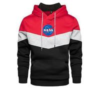 ZILUXI Felpe Cappuccio Uomo N.A.S.A, Felpa Grafico con Tasca a Canguro, Felpa Cosplay Comoda, Ideale per Sport, Fitness, Bodybuilding, Grafico(Multicolor 2,L)