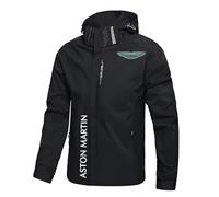 ZILUXI Giacca Antipioggia Uomo A.s.t.o.n M.a.r.ti.n, Stand up collare maglione autunno cardigan da uomo, per giacche leggere da uomo in primavera e autunno, spring(Black,M)