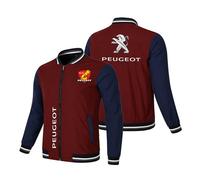 ZILUXI Giacca Bomber Jacket P-eu.geot, Jackets Casual Autunnale con Stampa, Felpa Baseball per Stagione Retro Sportivo, Lunghe(Red-Blue,5XL)