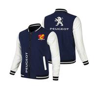 ZILUXI Giacca Bomber Jacket P-eu.geot, Jackets Casual Autunnale con Stampa, Felpa Baseball per Stagione Retro Sportivo, Lunghe(Blue-White,M)