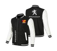ZILUXI Giacca Bomber Jacket P-eu.geot, Jackets Casual Autunnale con Stampa, Felpa Baseball per Stagione Retro Sportivo, Lunghe(Black-White,S)
