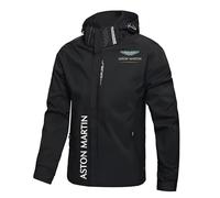 ZILUXI Giacca impermeabile leggera da uomo A.s.t.o.n M.a.r.ti.n, Giacca da uomo stand up collare versatile di design, Riutilizzabile per Uomini e Donne Adulti, spring(Black,XL)