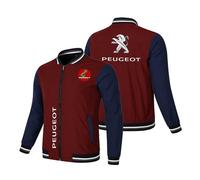 ZILUXI Giacche Uomo P-eu.geot, Jacket Sport Baseball con Cerniera, Felpa Motociclista in Stile College Old School, Lunghe(Red-Blue,4XL)