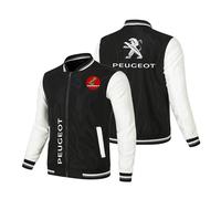 ZILUXI Giacche Uomo P-eu.geot, Jacket Sport Baseball con Cerniera, Felpa Motociclista in Stile College Old School, Lunghe(Black-White,4XL)