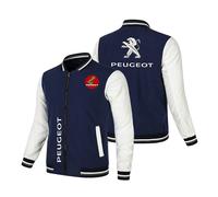 ZILUXI Giacche Uomo P-eu.geot, Jacket Sport Baseball con Cerniera, Felpa Motociclista in Stile College Old School, Lunghe(Blue-White,S)