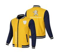 ZILUXI Varsity Giacca P-eu.geot, Jacket Sport Baseball con Cerniera, Felpa Motociclista in Stile College Old School, Lunghe(Yellow-Blue,XXL)