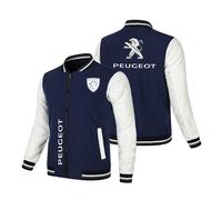ZILUXI Varsity Giacca P-eu.geot, Jacket Sport Baseball con Cerniera, Felpa Motociclista in Stile College Old School, Lunghe(Blue-White,M)