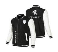 ZILUXI Varsity Giacca P-eu.geot, Jacket Sport Baseball con Cerniera, Felpa Motociclista in Stile College Old School, Lunghe(Black-White,4XL)