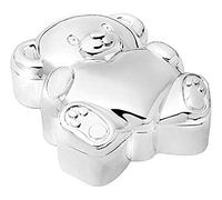 Zilverstad 6027261 del dente/capelli Dose Orso con cuore, in lega di zinco, Argento, 5.7 x 4.7 x 2.4 cm
