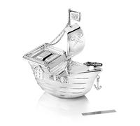 Zilverstad 6179261, Salvadanaio Nave dei Pirati, in Lega di Zinco, Argento, 66x135x150