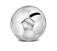 Zilverstad Salvadanaio Pallone da Calcio A6007260, lega di zinco, argento, 85x85x78 mm, bianco
