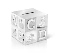 Zilverstad A6016260 - Salvadanaio Cubo, Argento laccato