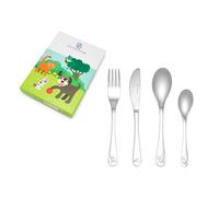 Zilverstad Posate per Bambini, Acciaio Inox 304, Argento, 215x155x25