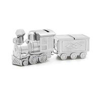 Zilverstad Salvadanaio a forma di treno argentato