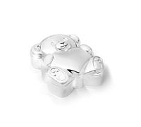 Zilverstad 6027261 del dente/capelli Dose Orso con cuore, in lega di zinco, Argento, 5.7 x 4.7 x 2.4 cm
