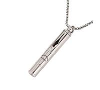 Zilynhom Collana con catena in acciaio inossidabile, strumento di terapia del suono a 528 Hz di consapevolezza per alleviare l'ansia, per calmare, concentrare, aiutare a dormire e promuovere abitudini