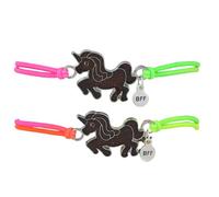ZILZUFA 2 Pcs Braccialetti Bambina con Unicorno e Cavallo, Braccialetti Amicizia Colorati, Regali Fine Festa Compleanno, Ideali per Mappe e Tema Fantasy