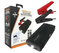 Zim&Mann Avviatore Batteria Moto 6V/12V, 9000mAh booster avviamento auto Portatile e Power Bank, per Motori Benzina fino a 2.8L, Torcia LED Integrata