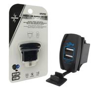 ZIM&MANN Caricab. USB Doppio 12/24V L.Blue