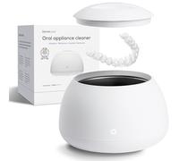 Dental Pod | Bianco artico | Pulitore di fermo | Pulitore per protesi dentarie | Macchina per la pulizia ad ultrasuoni per protesi, allineatori, fermi, paradenti | Zima Dental