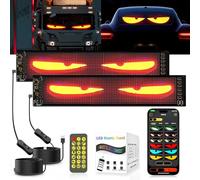 ZIMAOER Occhi LED per Camion, Luci Devil Eyes per Auto, Display LED Flessibile Grande Programmabile per Auto, Camion, Negozi, Design Dinamico Fai-da-Te, Cartello Pubblicitario (2pz 12x59.5cm)