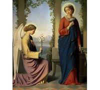 ZIMARO Quadri su tela Posters stampa su tela Pittura ad olio il saluto angelico di Eugène-emmanuel Amaury-duval per la decorazione della parete 60x90cm