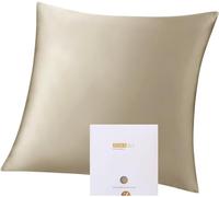 ZIMASILK, 1 federa in 100% seta di gelso, per capelli e pelle, entrambi i lati in seta da 19 Momme (80 x 80 cm, tortora)