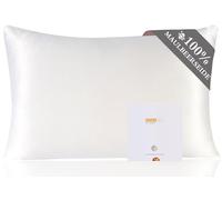 ZIMASILK Federa 100% Seta di gelso per capelli e pelle, Federa per cuscino in seta naturale da 19 momme, entrambi i lati sono realizzati in seta（1 pezzo, 40 x 80 cm, Bianco)