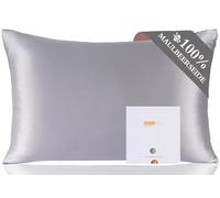 ZIMASILK Federa 100% Seta di gelso per capelli e pelle, Federa per cuscino in seta naturale da 19 momme, entrambi i lati sono realizzati in seta（1 pezzo, Grigio Ferro, 50x75cm)