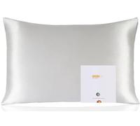 ZIMASILK Federa 100% Seta di gelso per capelli e pelle, Federa per cuscino in seta naturale da 19 momme, entrambi i lati sono realizzati in seta（1 pezzo, Grigio chiaro, 50x75cm)