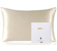 ZIMASILK Federa 100% Seta di gelso per capelli e pelle, Federa per cuscino in seta naturale da 19 momme, entrambi i lati sono realizzati in seta（1 pezzo, 40 x 60 cm, beige)