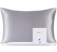 ZIMASILK Federa 100% Seta di gelso per capelli e pelle, Federa per cuscino in seta naturale da 19 momme, entrambi i lati sono realizzati in seta（1 pezzo, Grigio chiaro, 50x75cm)