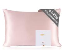 ZIMASILK, Federa in 100% seta di gelso, con entrambi i lati in seta 19 Momme, delicata sui capelli e sulla pelle, 1 pezzo (40 x 80 cm, prugna chiaro)