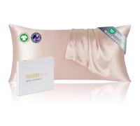 ZIMASILK Federa per cuscino in seta 40 x 80 cm, 100% pura seta di gelso, certificata Oeko-TEX, seta di altissima qualità 6A, liscia su entrambi i lati, per pelle e capelli, 1 pezzo, rosa antico
