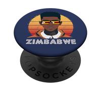 Zimbabwe, Bandiera dello Zimbabwe, Ragazzo dello Zimbabwe, Ragazzo africano, PopSockets PopGrip Adesivo