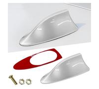 ZIMISI Copertura per antenna a pinna di squalo per auto, in plastica, per montaggio sul tettuccio dell'auto, con nastro adesivo, universale, accessorio decorativo per auto, SUV, camion (argento)