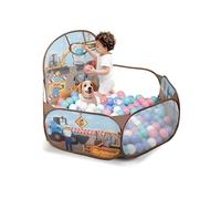 ZimiTeda Vasca Palline per Bambini con Gattini e Cagnolini - con Canestro da Basket, Pieghevole, per Interni/Esterni - 120 cm (Palline Non Incluse) (Excavator)
