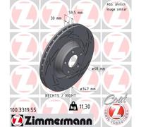 ZIMMERMANN 100.3319.55 Disco freno per AUDI,AUDI (FAW)