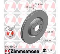 ZIMMERMANN 100.3356.20 Disco freno per AUDI,AUDI (FAW),PORSCHE,VW (SVW)