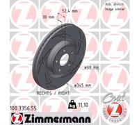 ZIMMERMANN 100.3356.55 Disco freno per AUDI,AUDI (FAW),PORSCHE,VW (SVW)