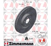 ZIMMERMANN 100.3357.54 Disco freno per AUDI,AUDI (FAW),VW (SVW)